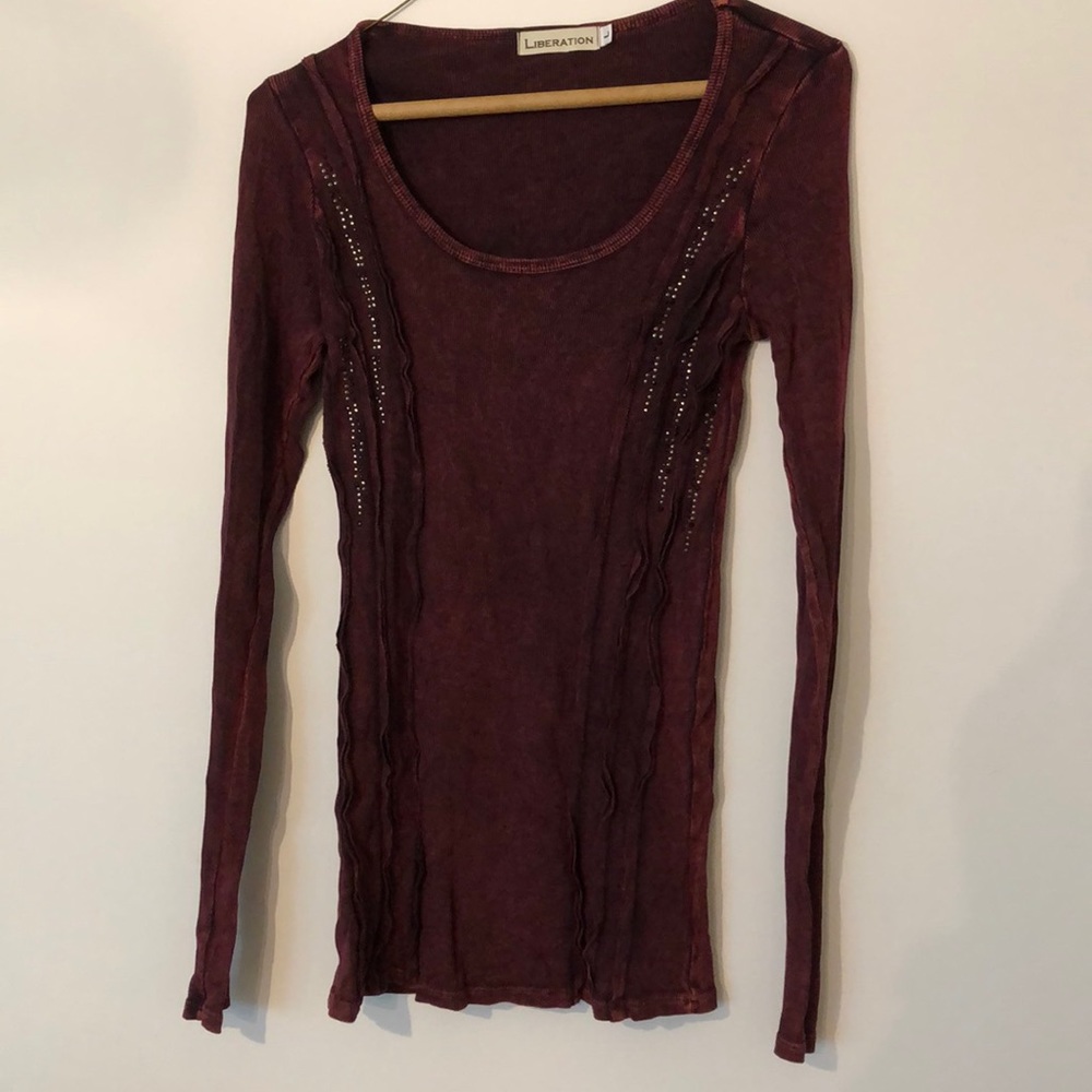 Embellished long sleeve Henley